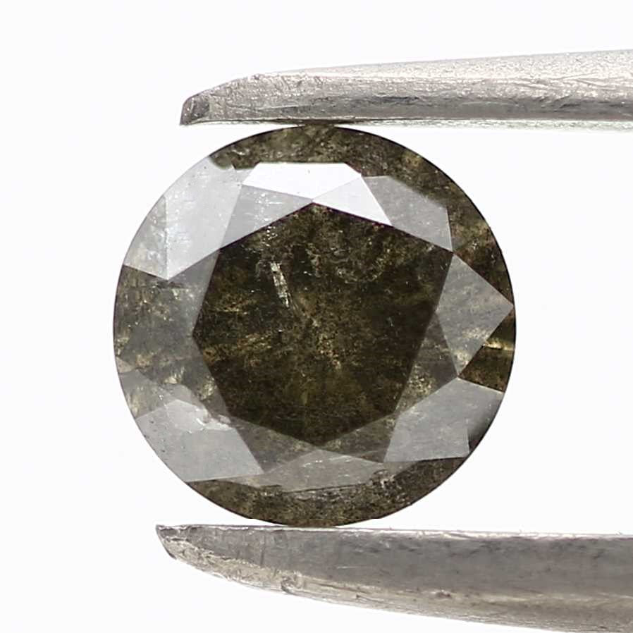 0.42 Carat Fancy Gray Round Shape Brilliant Cut Natural Loose Diamond